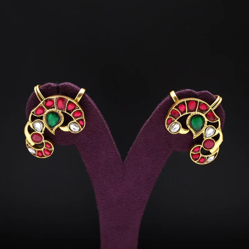 Premium Jadau Kundan Peacock Bugadi